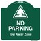 Signmission No Parking Tow Away Zone W/ Graphic Heavy-Gauge Aluminum Architectural Sign, 18" x 18", GW-1818-9815 A-DES-GW-1818-9815 - alternate 1